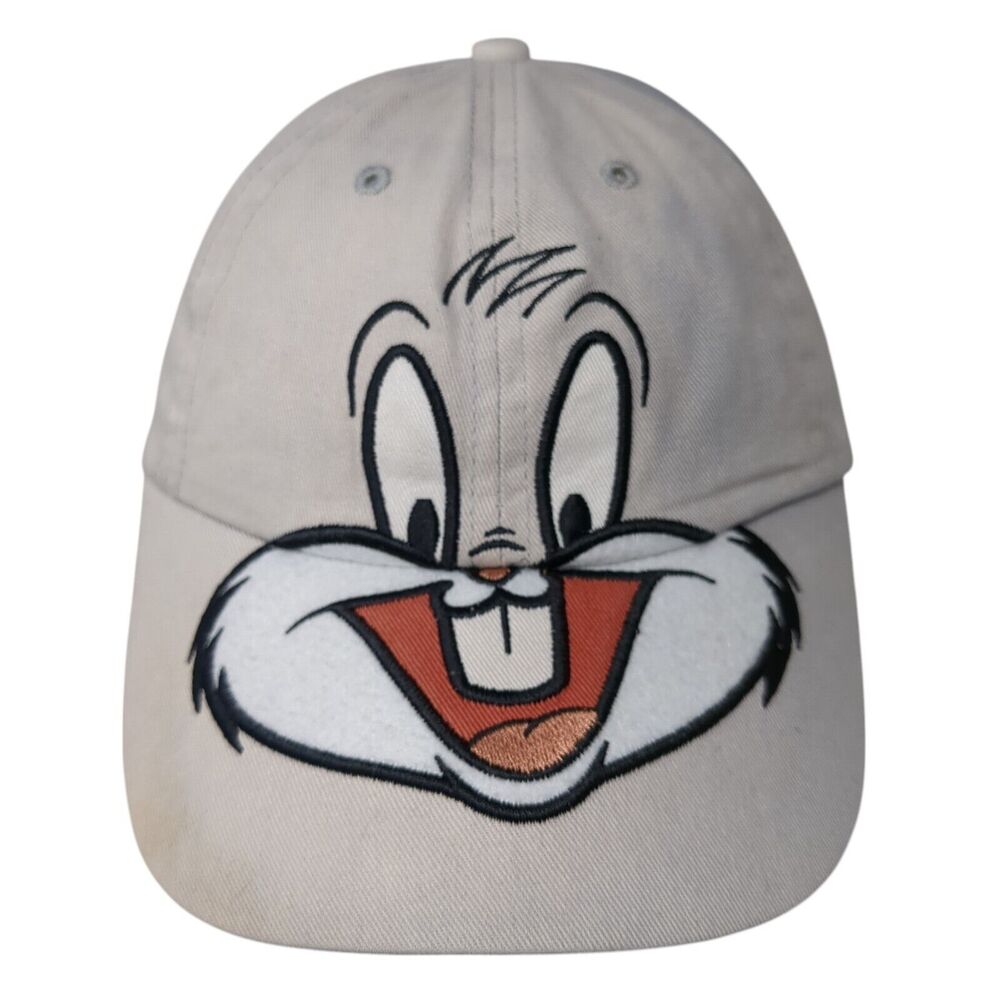 Bugs Bunny Youth Strapback Hat Blue One Size Adjustable Embroidered Six Flags